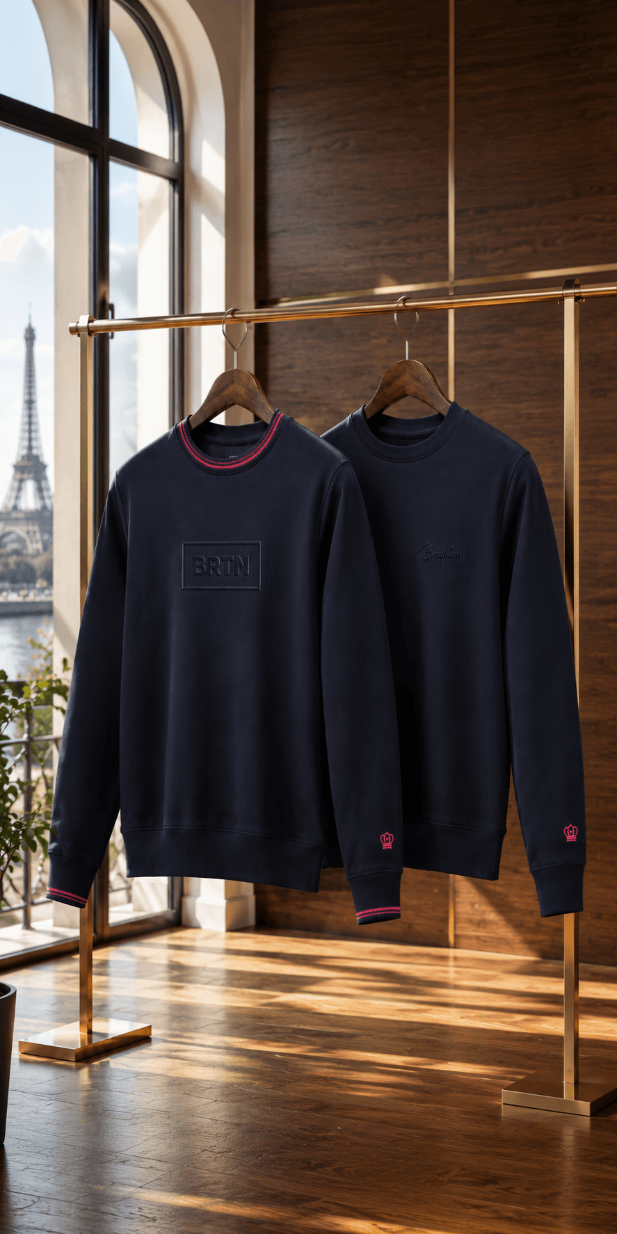 Brighton navy sweatshirts with a Paris view