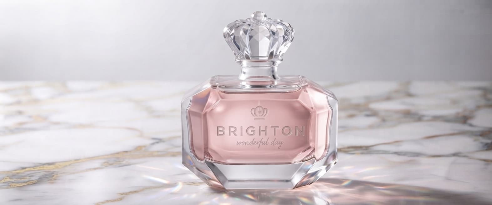 Brighton Wonderful Day fragrance bottle on marble